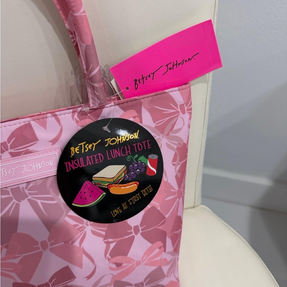 Betsey Johnson Pink Floral Tote Bag - Picture 3 of 4